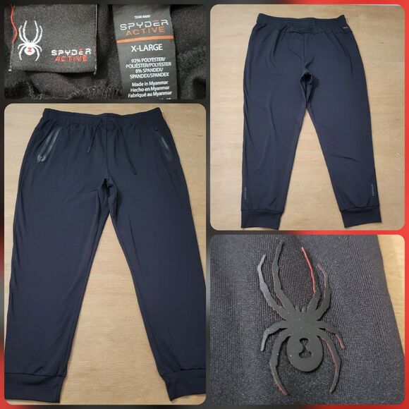 Spyder Men's Active Performance Lightweight Sweatpant Size XL Black Proweb - Picture 1 of 14